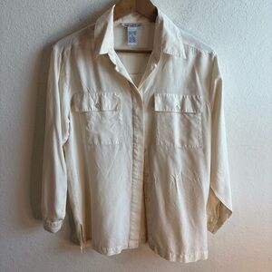 Anna and Frank Silk Button Down Blouse